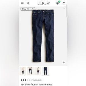 Men’s J. Crew 484 stretch jeans